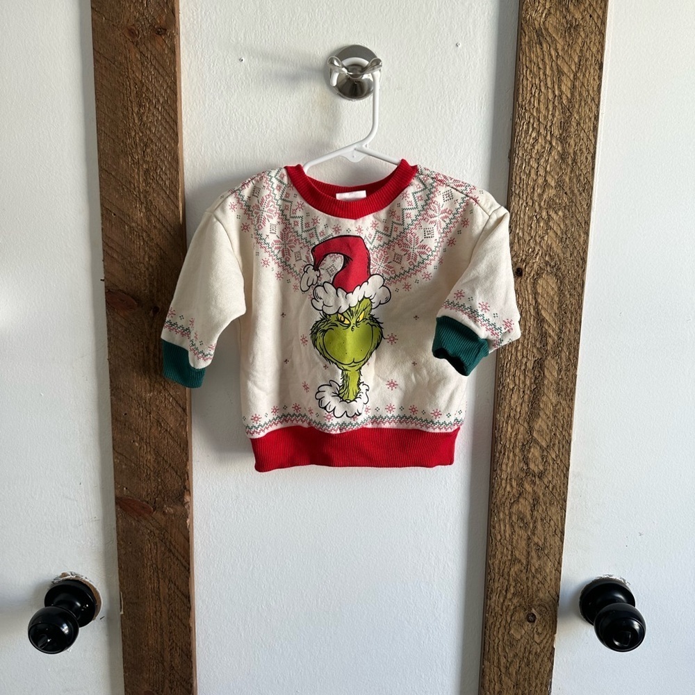 Dr. Seuss The Grinch Christmas Pullover Sweatshirt 12 Months Baby Boy
Euc